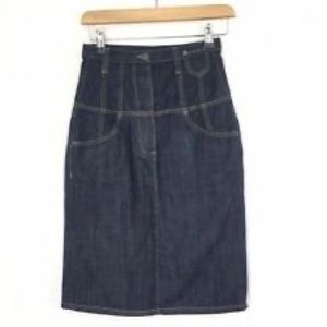 Sisley High Waisted Denim Skirt Sz. Eu 42 US 6